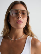 Giselle Aviator Sunglasses - Grey