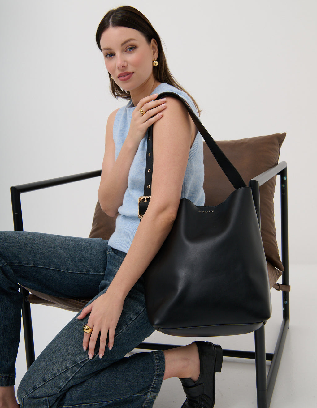Gwen Bucket Bag - Black