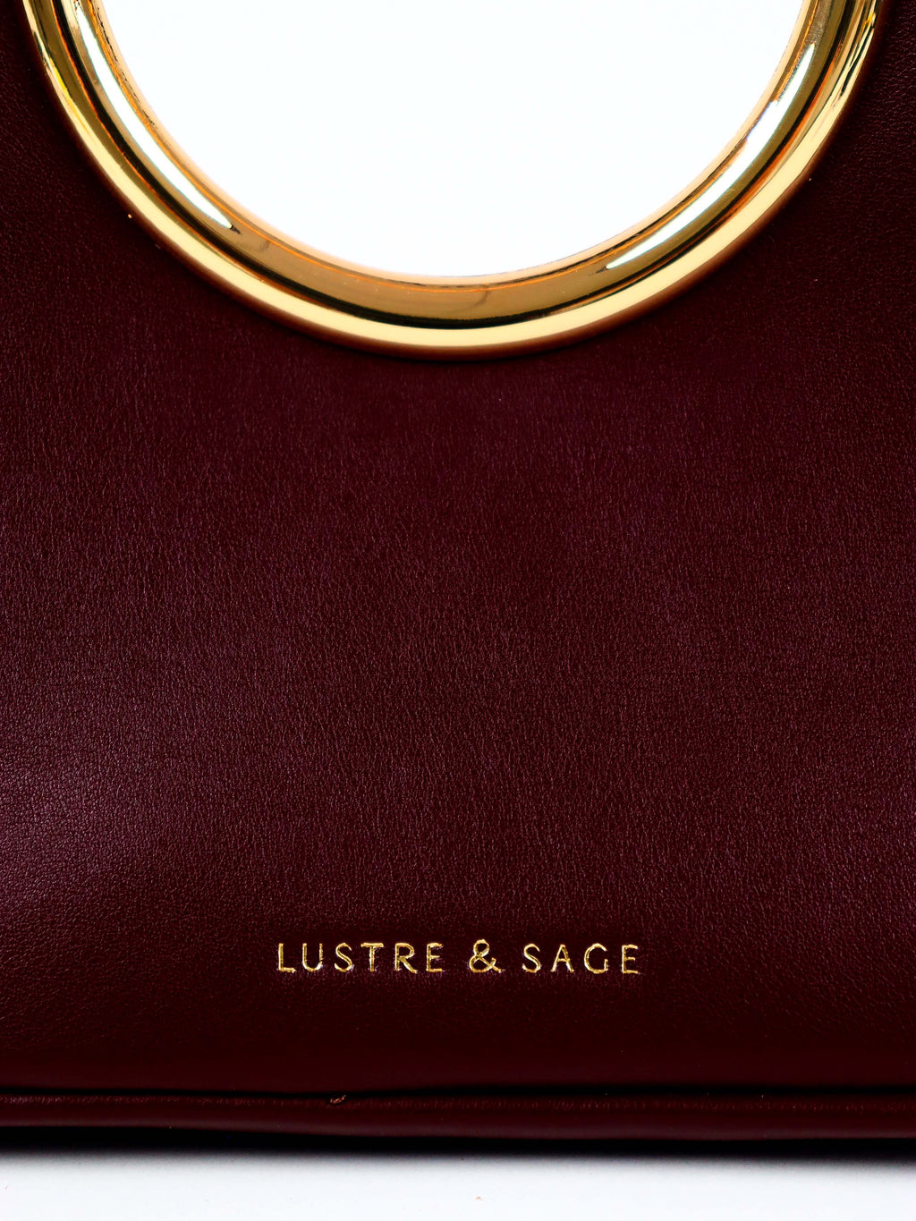 Hailey Statement Handle Bag - Burgundy