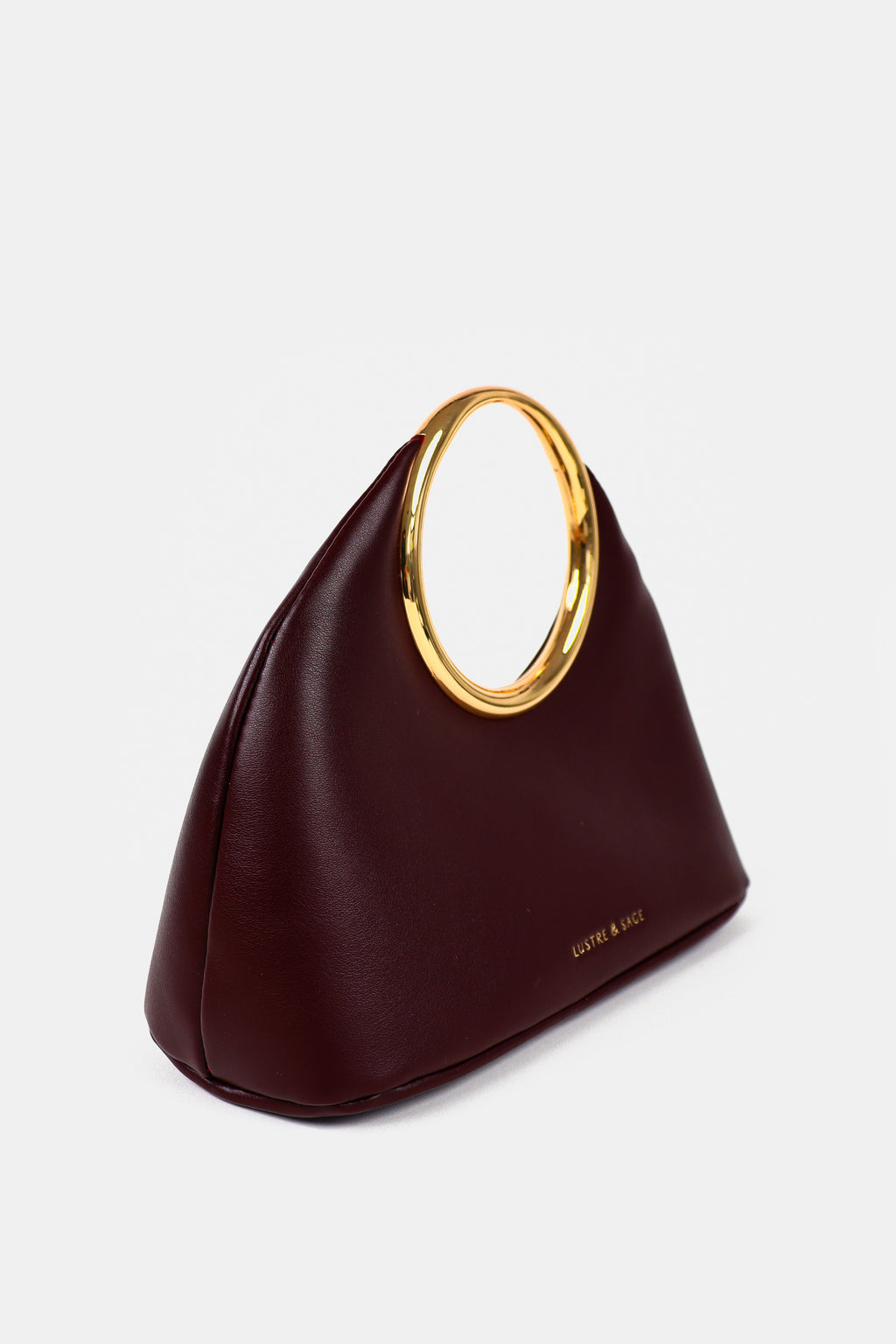 Hailey Statement Handle Bag - Burgundy