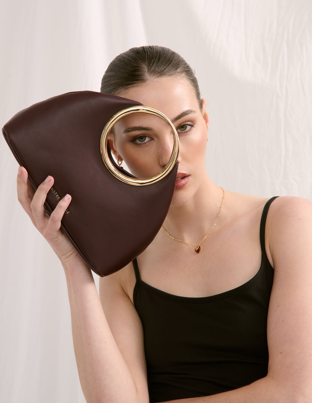 Hailey Statement Handle Bag - Burgundy