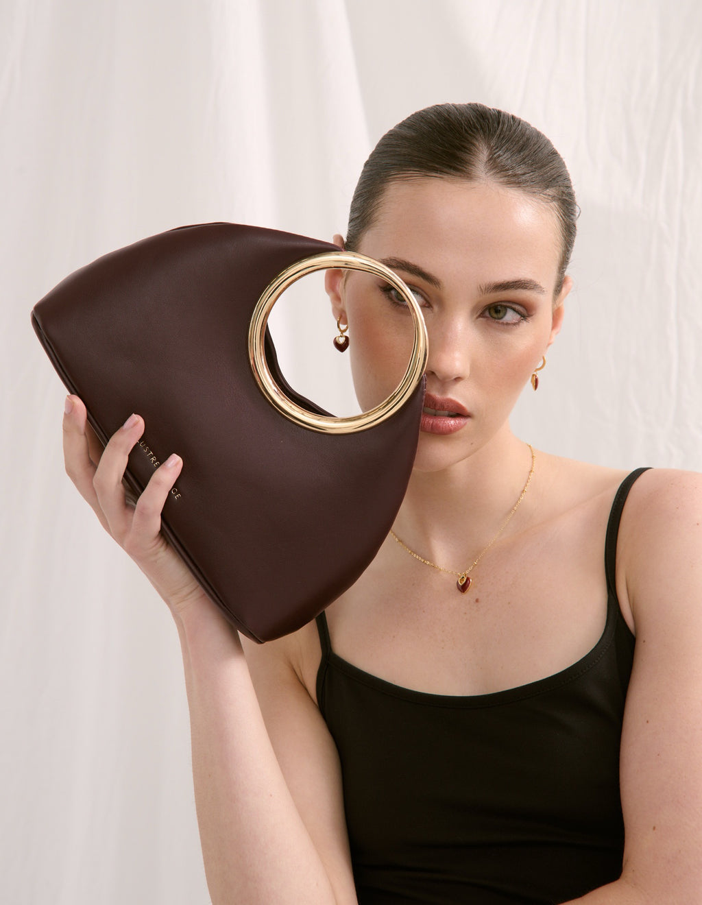 Hailey Statement Handle Bag - Burgundy