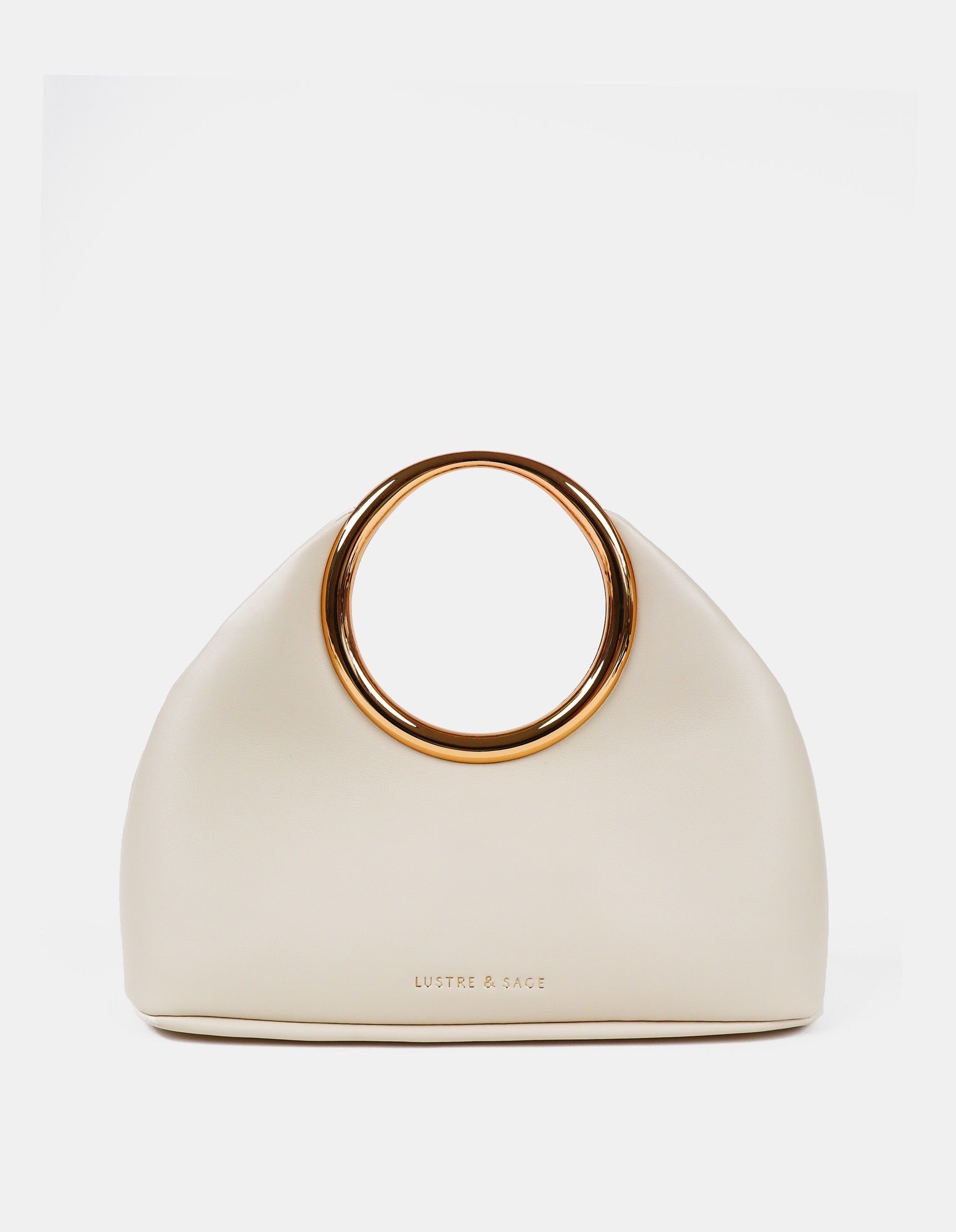 Hailey Statement Handle Bag - White