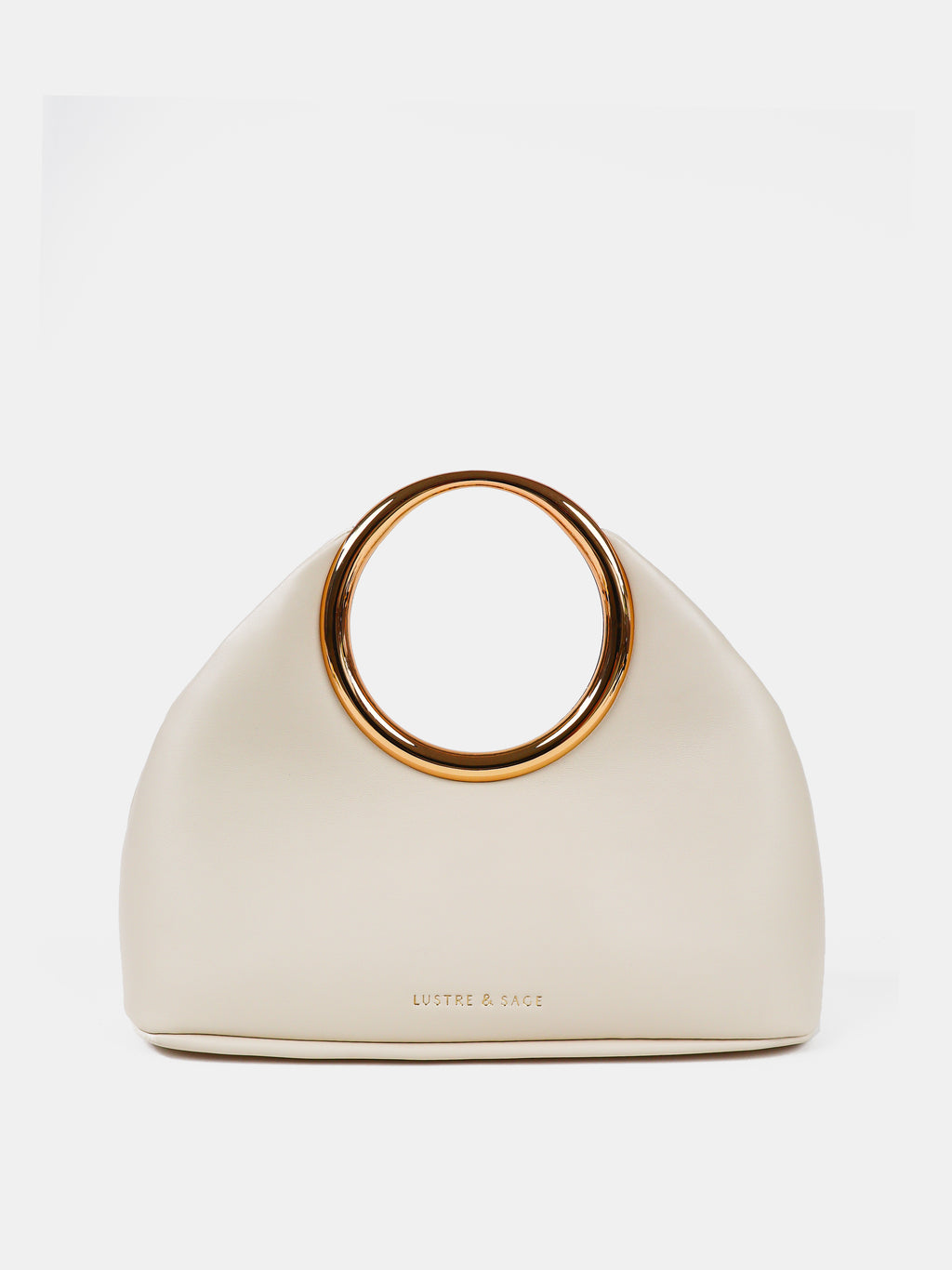 Hailey Statement Handle Bag - White