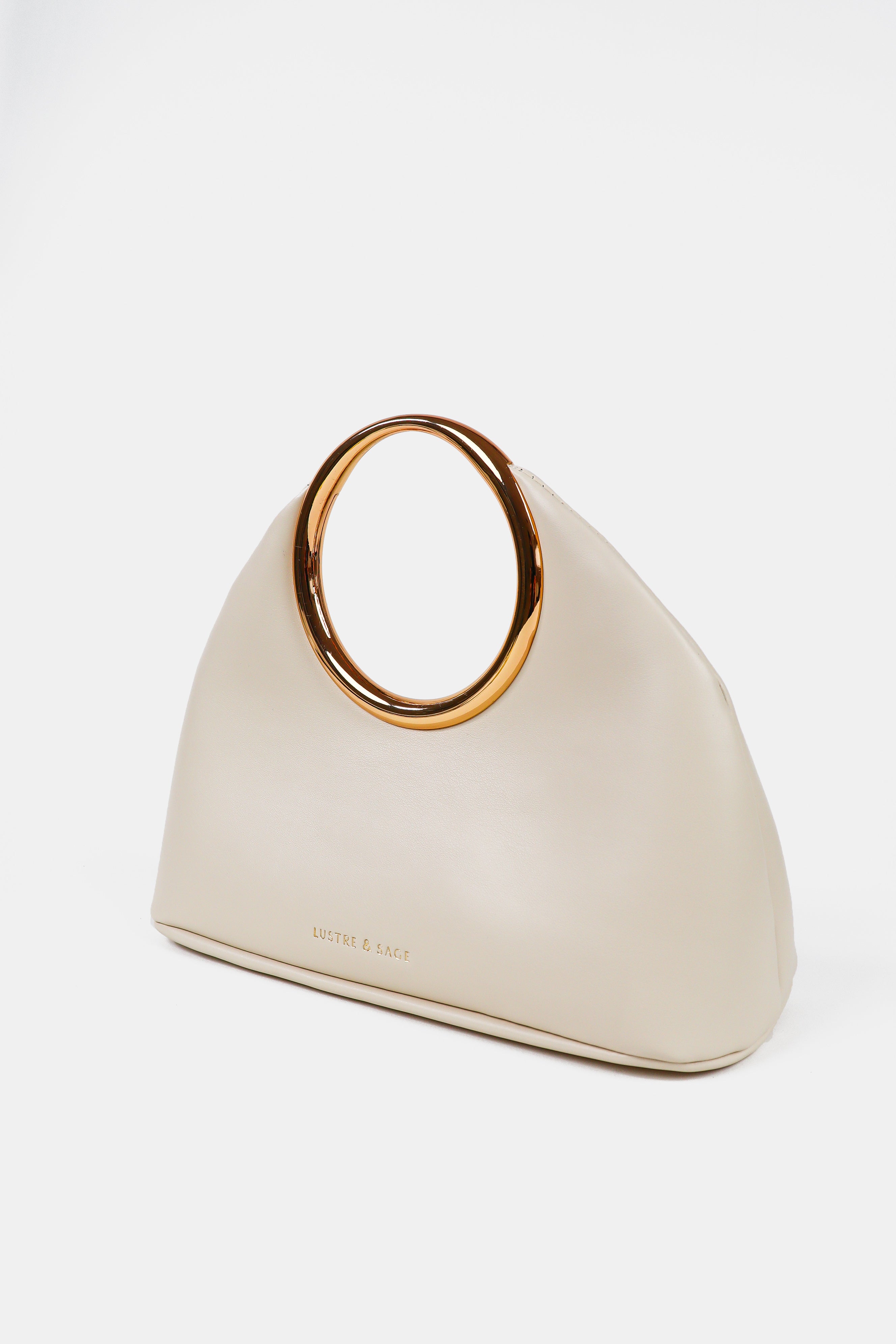 Hailey Statement Handle Bag - White