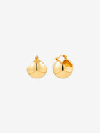 Ingrid Dome Hoop Earrings - 18K Gold Plated