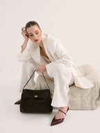 Isabeau Classic Shoulder Bag - Black