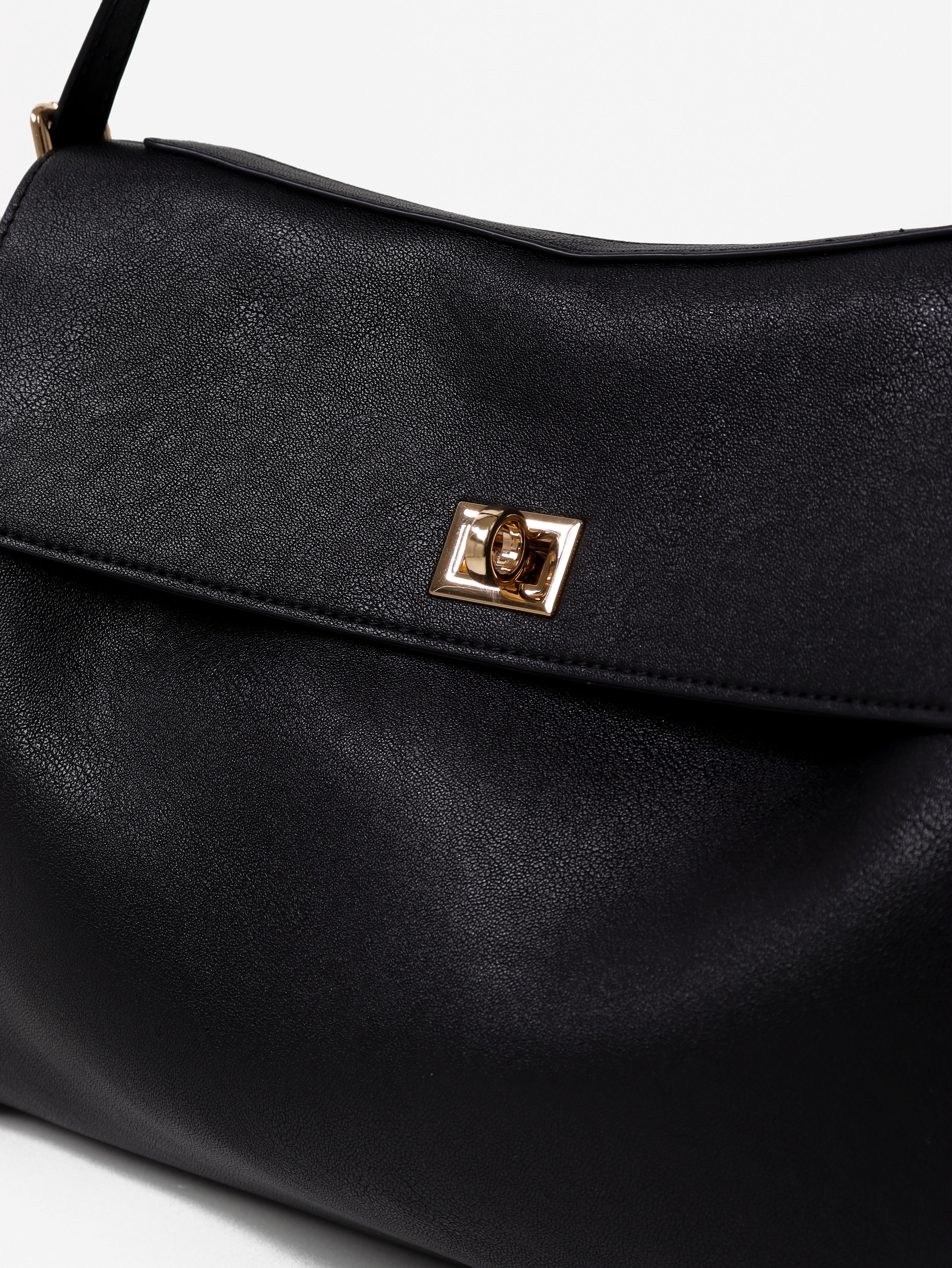 Isabeau Classic Shoulder Bag - Black