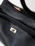 Isabeau Classic Shoulder Bag - Black