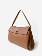 Isabeau Classic Shoulder Bag - Tan