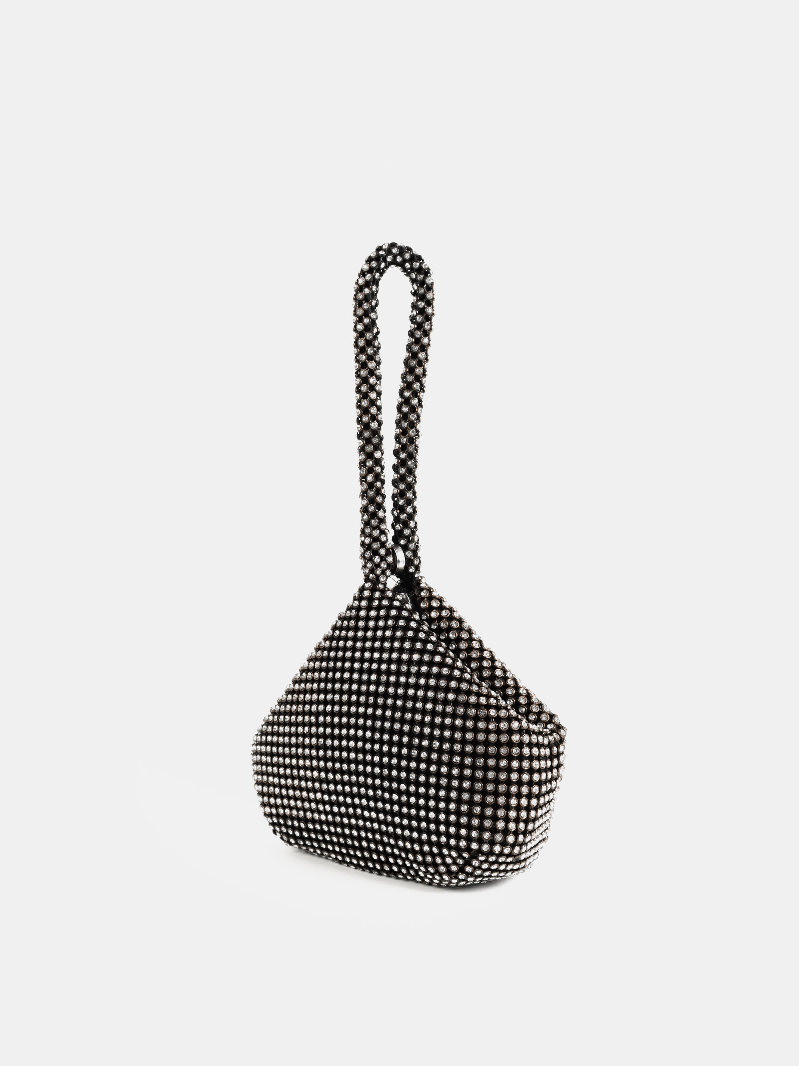 Jada Diamanté Wristlet Bag - Black