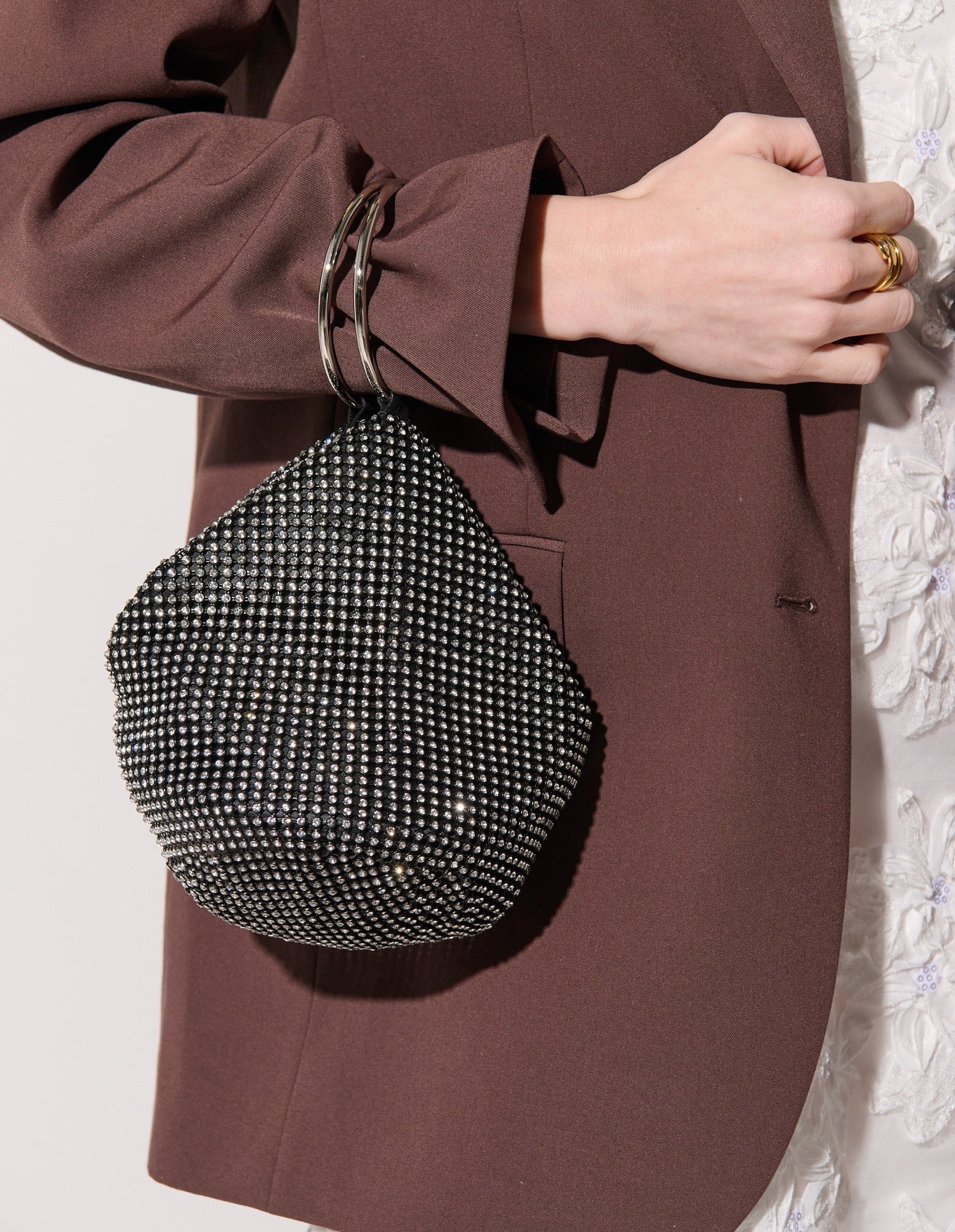 Jada Glomesh Evening Bag - Black