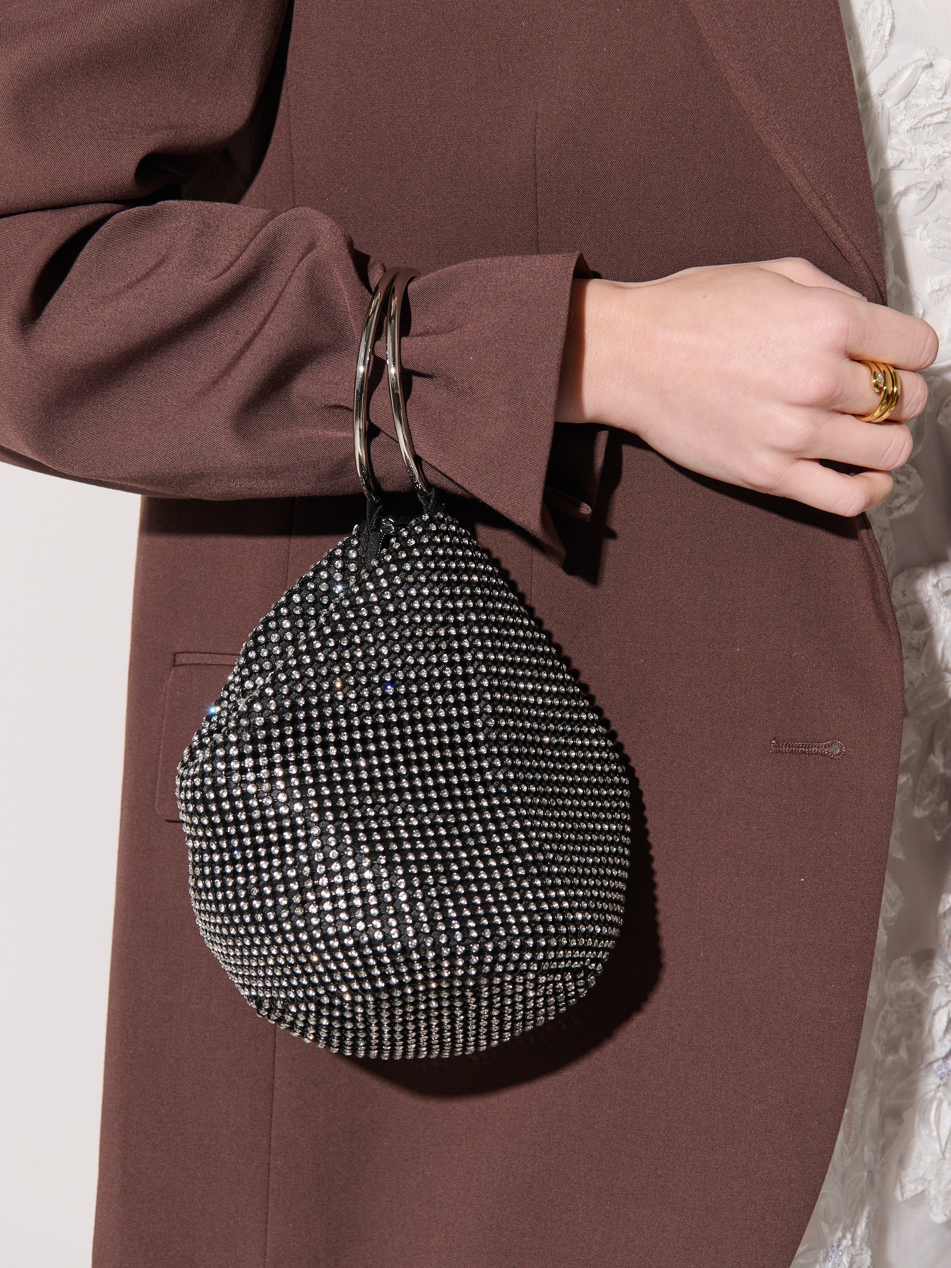 Jada Glomesh Evening Bag - Black