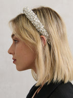 Jennifer Cubic Statement Headband in Silver