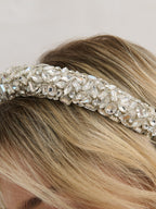Jennifer Cubic Statement Headband in Silver