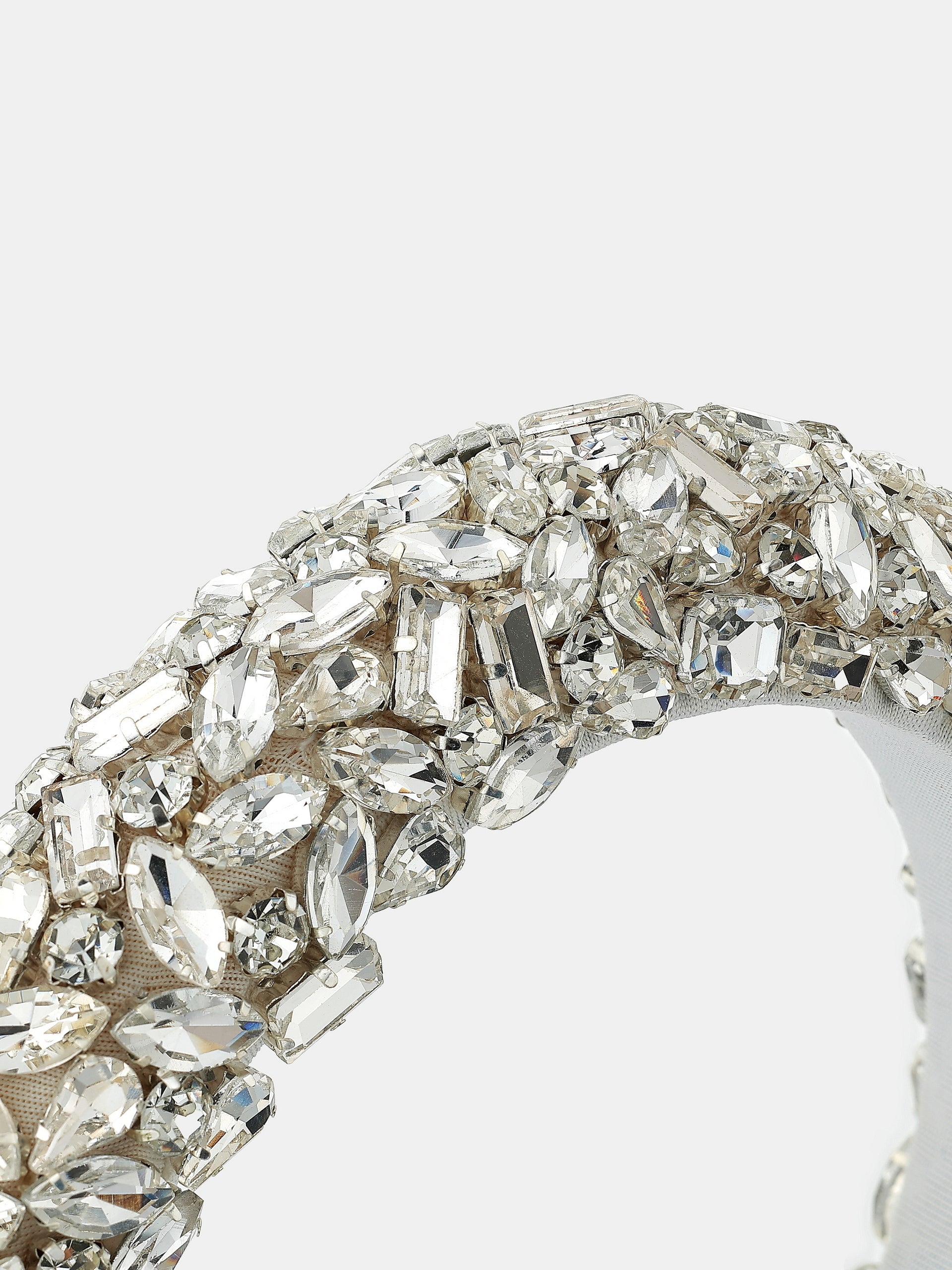 Jennifer Cubic Statement Headband in Silver