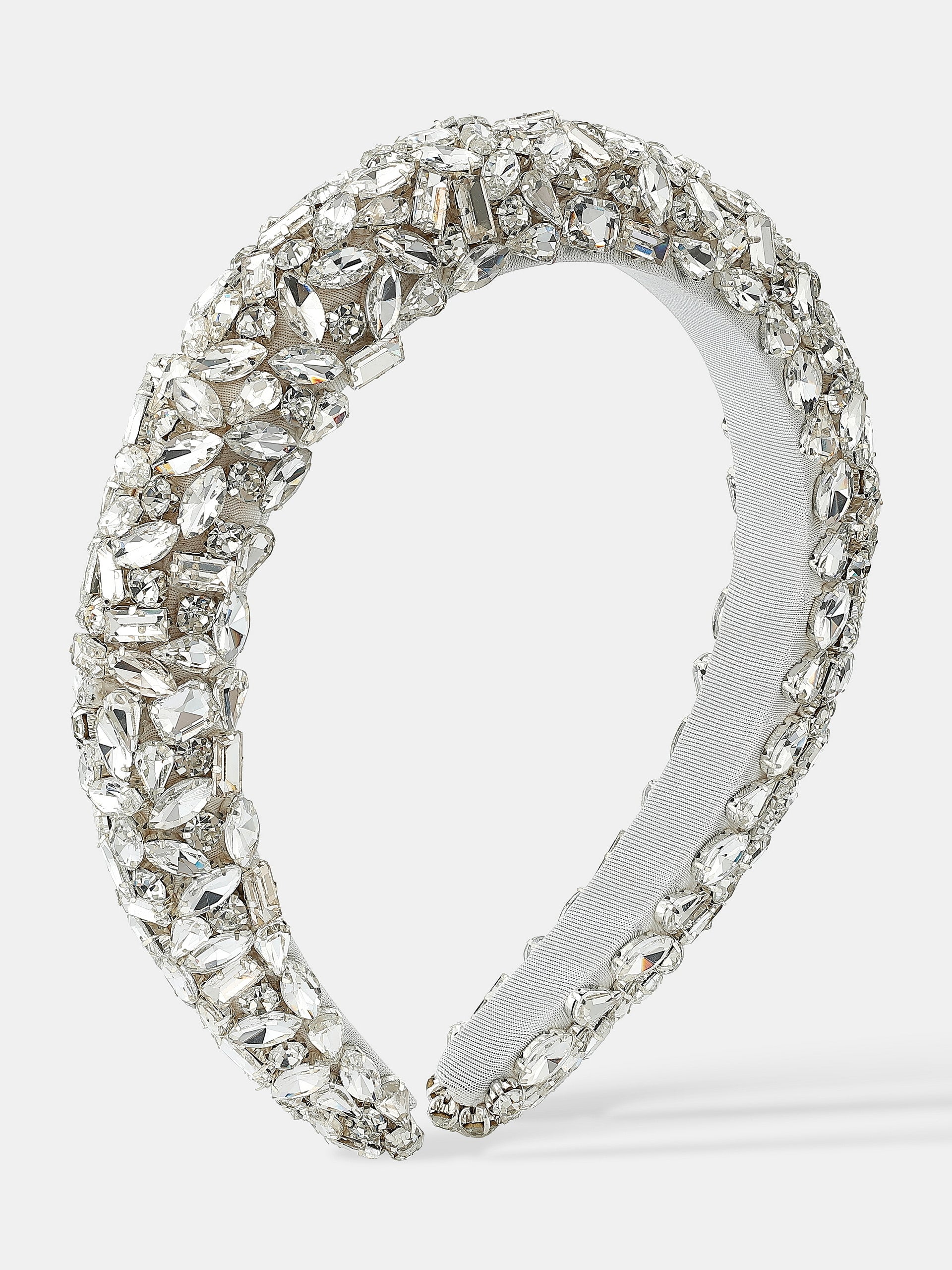 Jennifer Cubic Statement Headband in Silver
