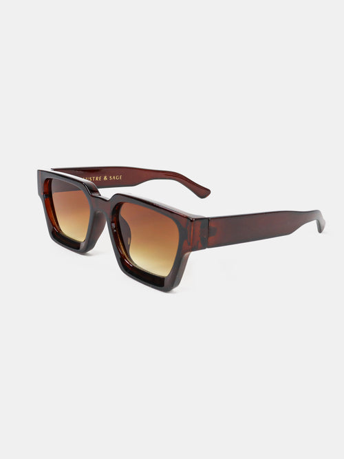 Jury Rectangular Sunglasses - Brown
