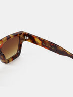 Jury Rectangular Sunglasses - Dark Tortoise Shell