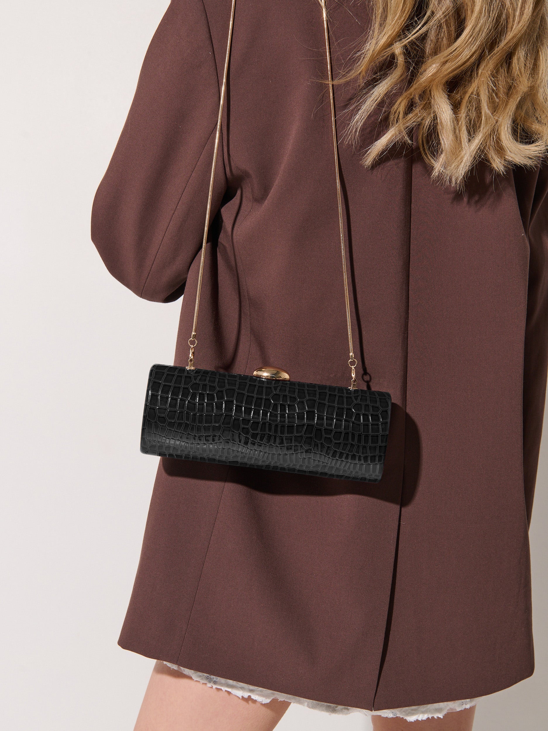 Karina Evening Clutch Bag - Black