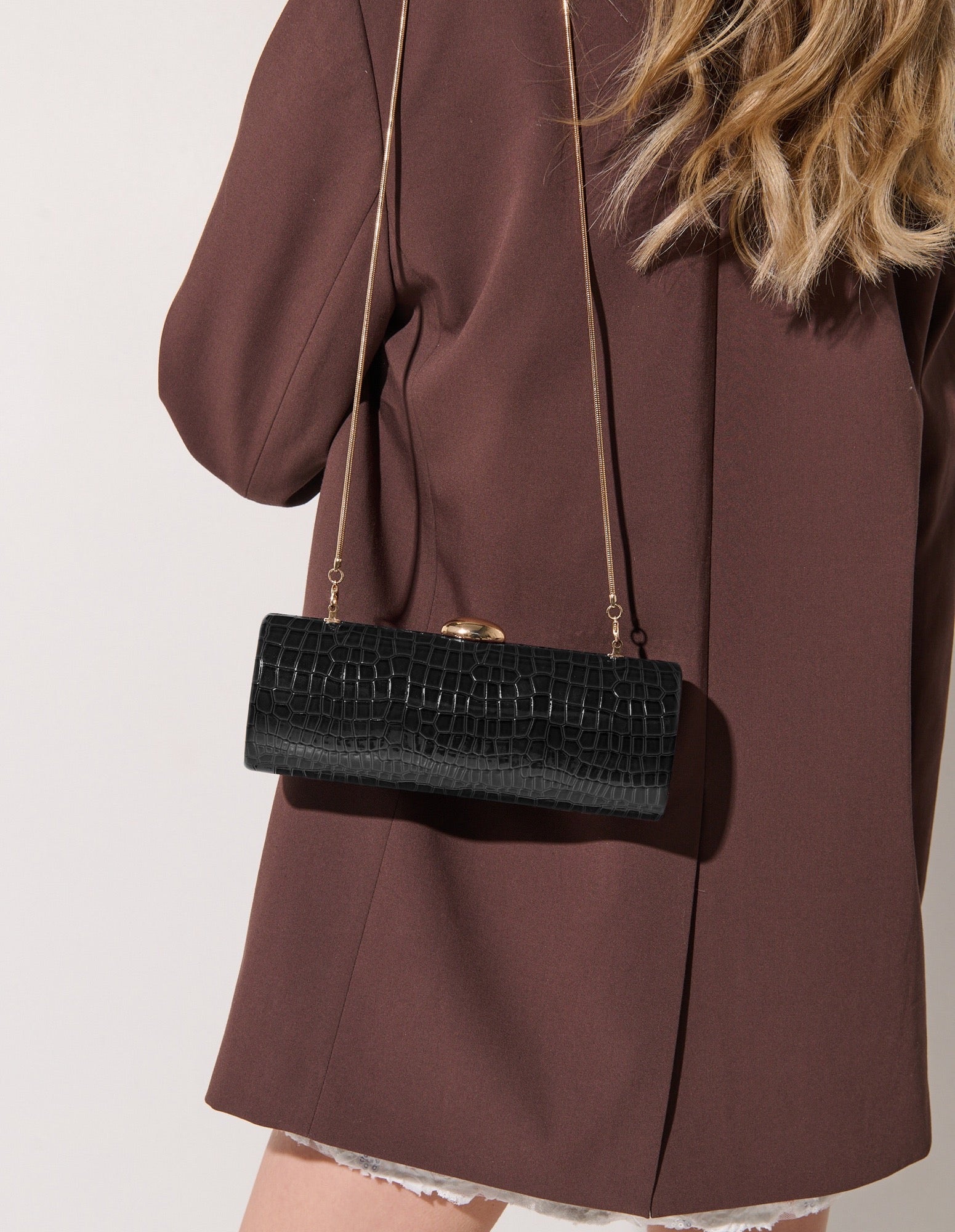 Karina Evening Clutch Bag - Black