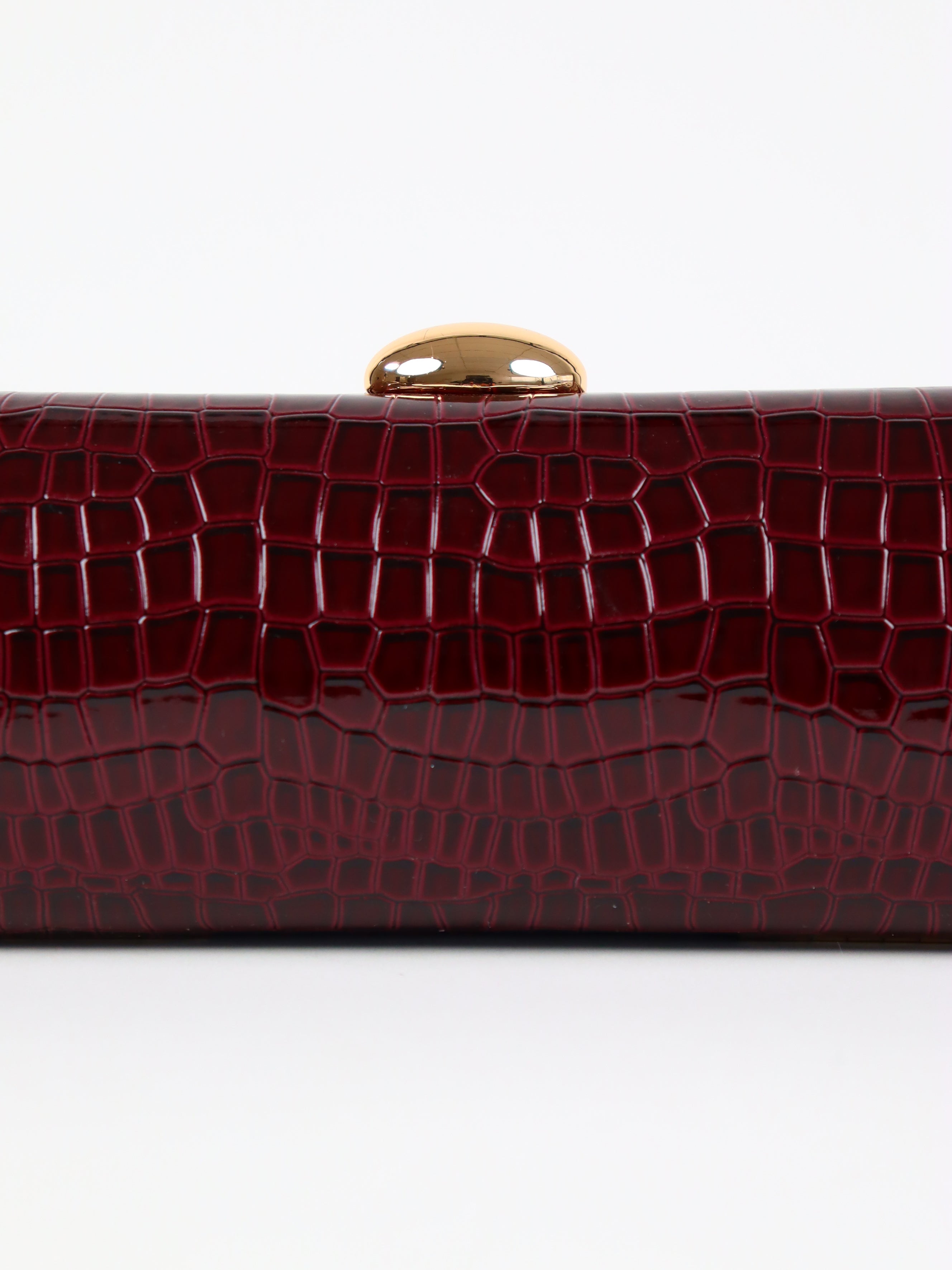 Karina Evening Clutch Bag - Burgundy