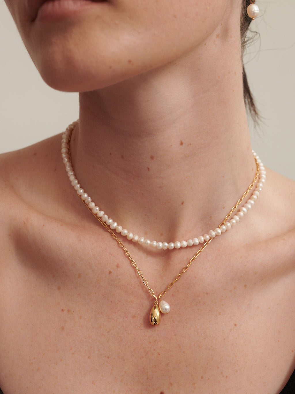 Kina Freshwater Pearl Choker - Gold Plated