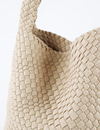 Layla Woven Shoulder Bag - Beige