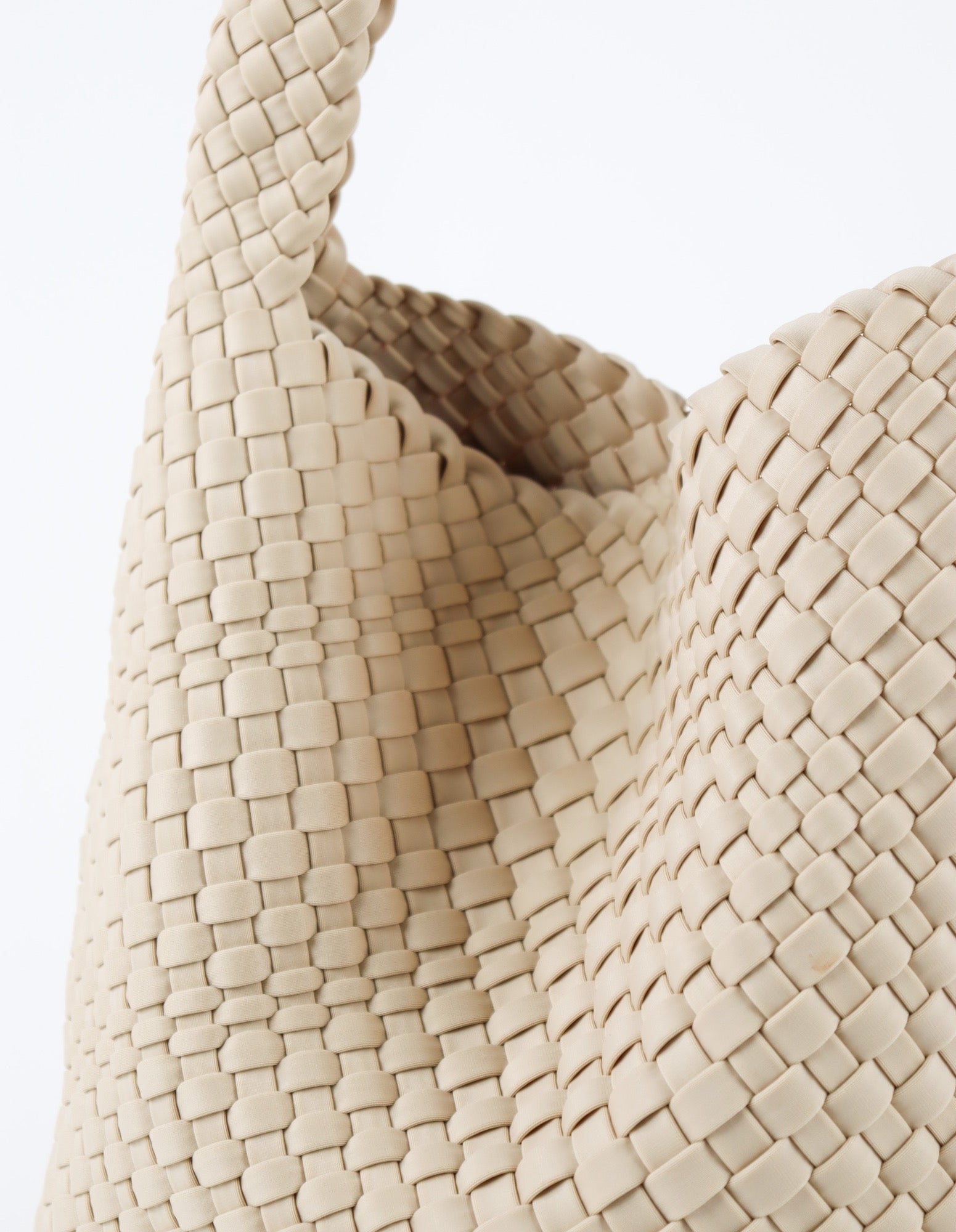 Layla Woven Shoulder Bag - Beige