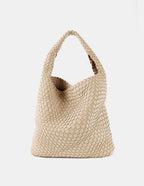 Layla Woven Shoulder Bag - Beige