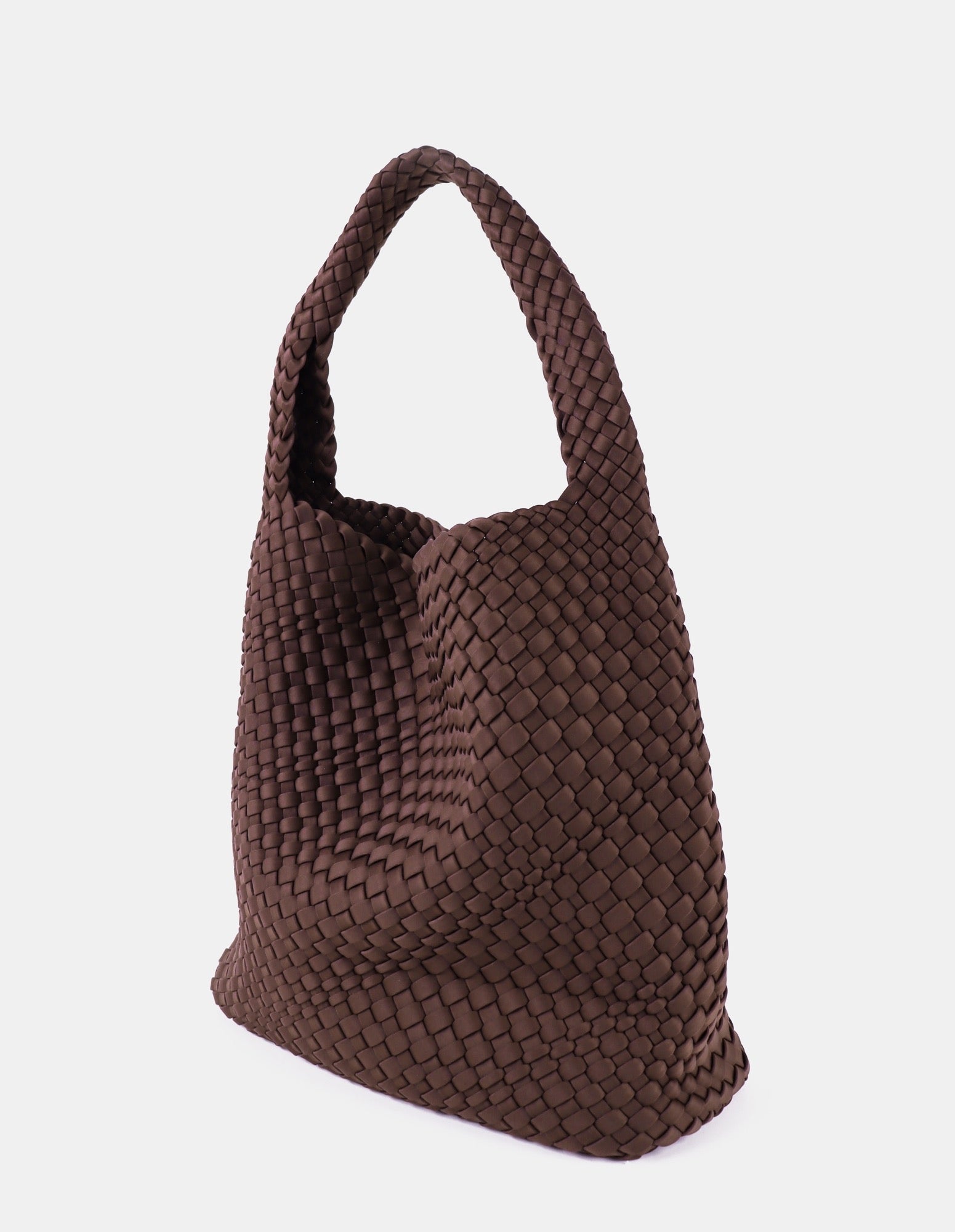 Layla Woven Shoulder Bag - Brown