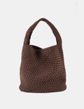 Layla Woven Shoulder Bag - Brown