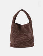 Layla Woven Shoulder Bag - Brown