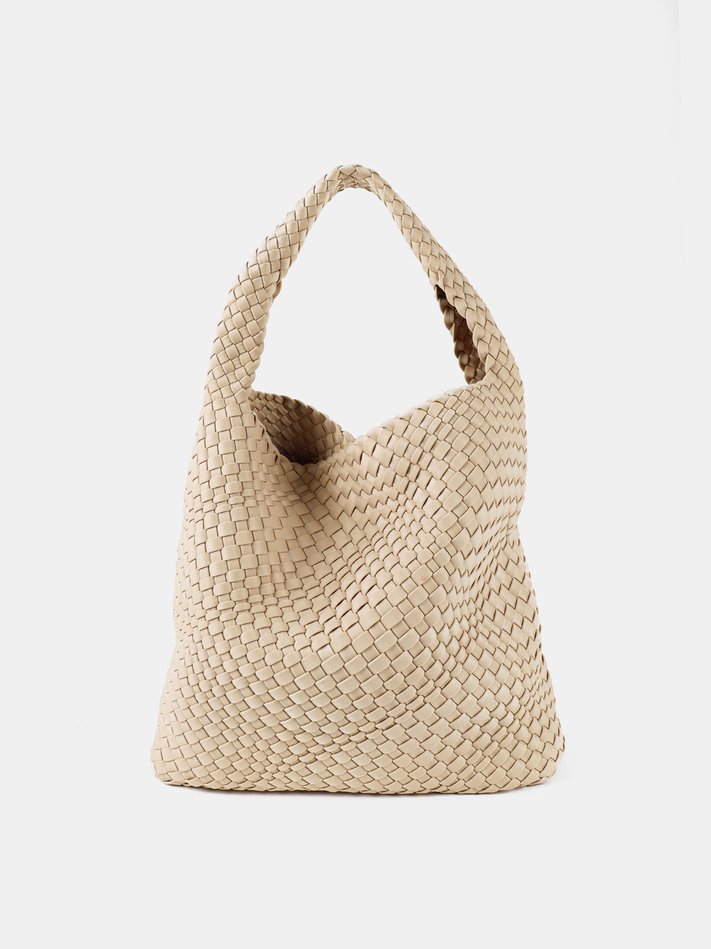 Layla Woven Shoulder Bag - Beige