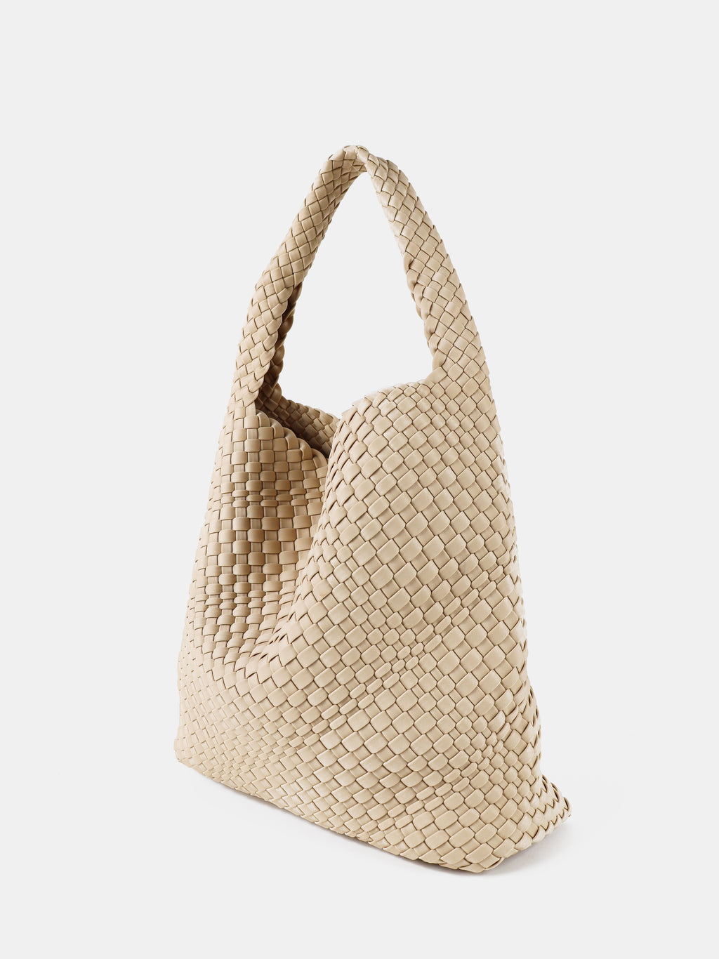 Layla Woven Shoulder Bag - Beige