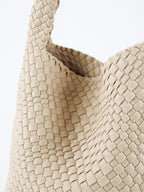 Layla Woven Shoulder Bag - Beige