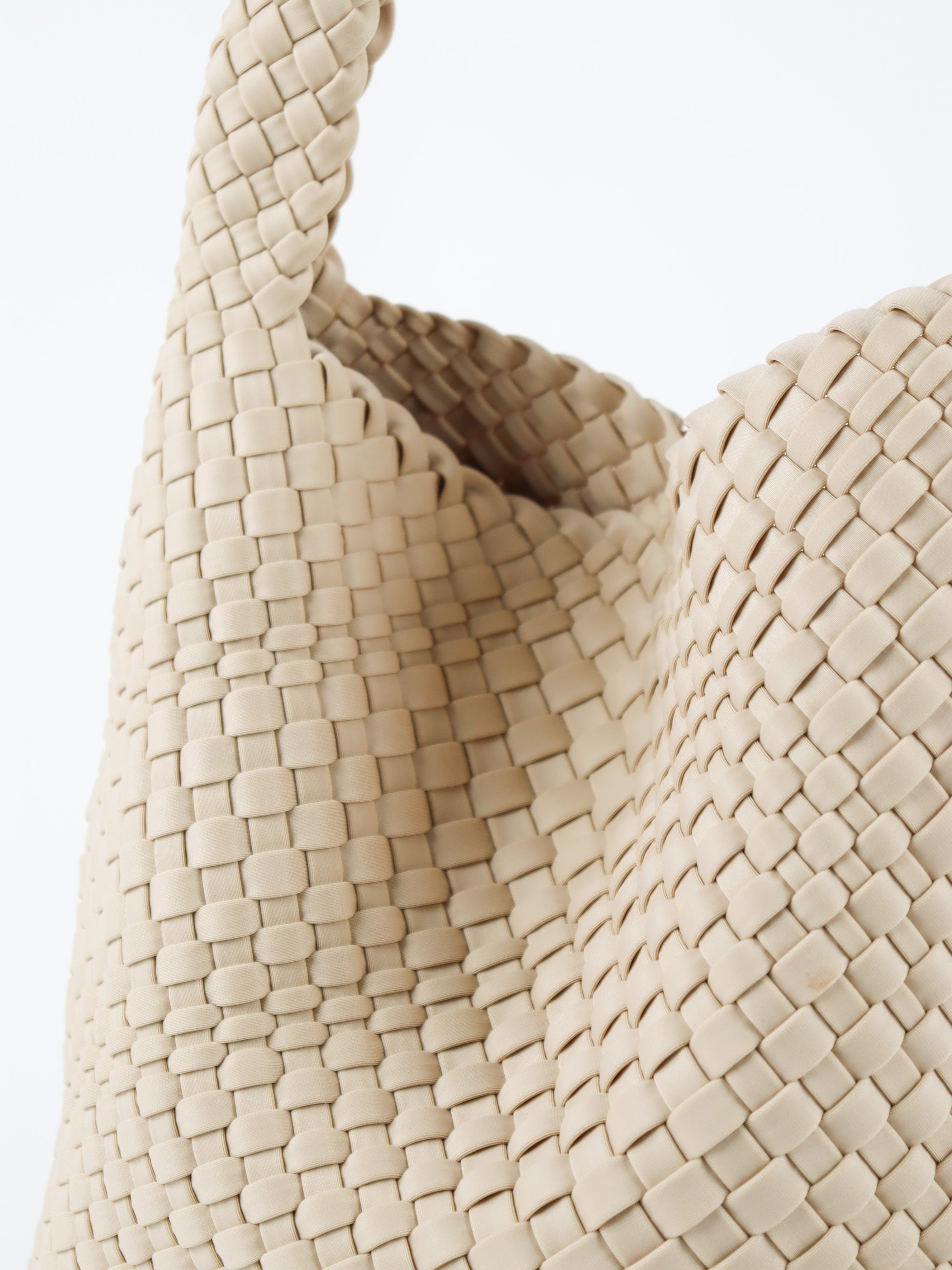Layla Woven Shoulder Bag - Beige