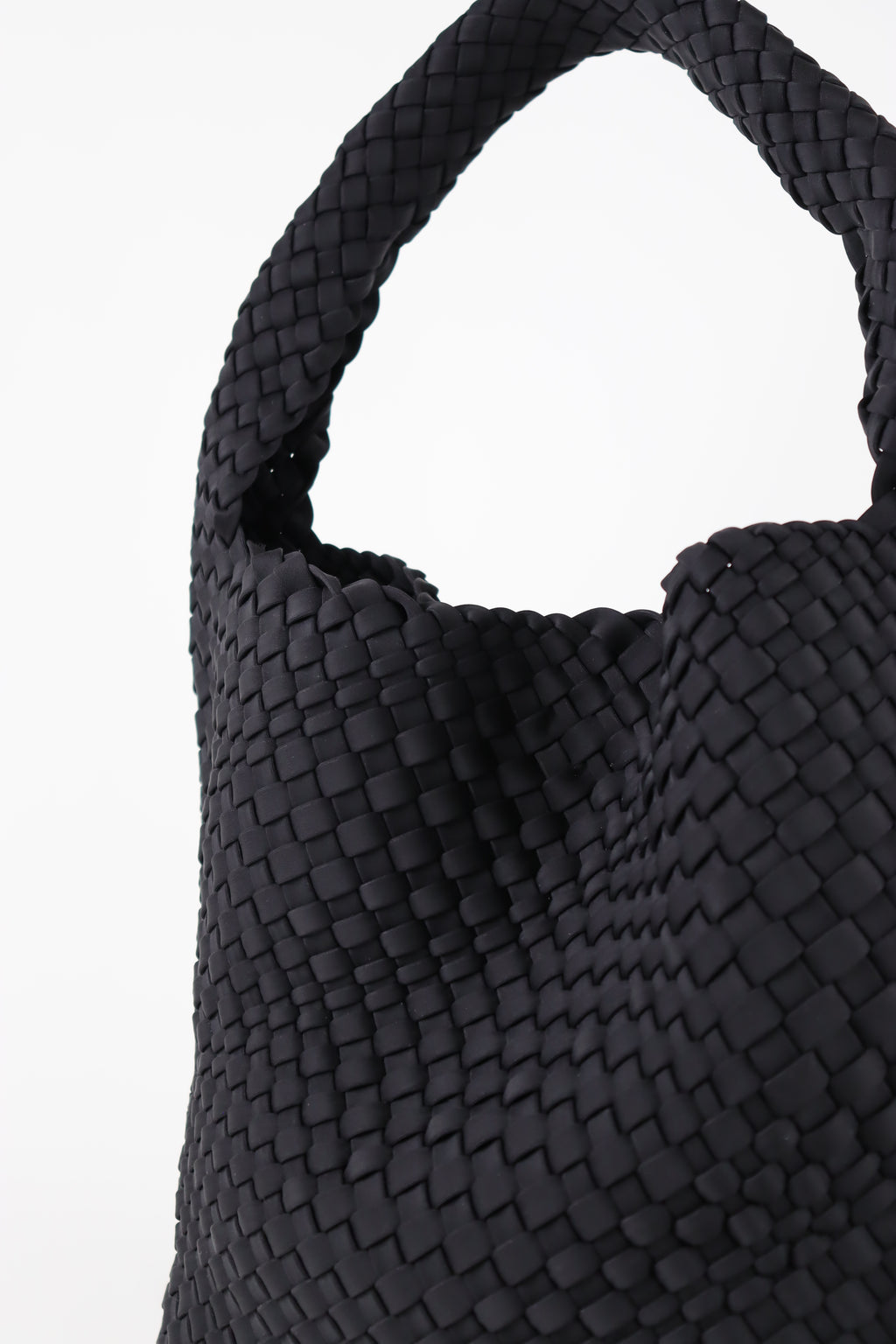Layla Woven Shoulder Bag - Black