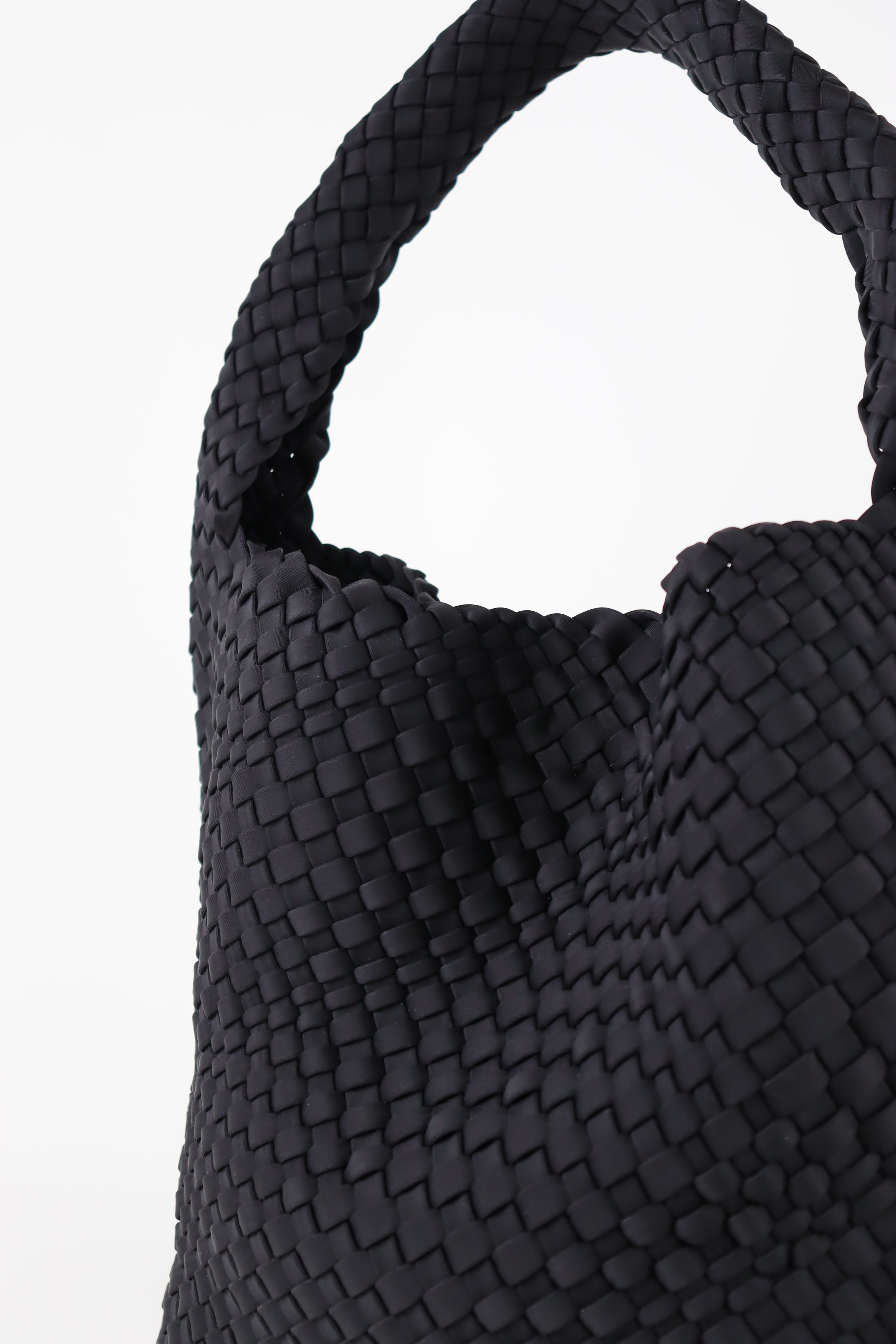 Layla Woven Shoulder Bag - Black