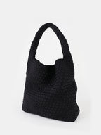 Layla Woven Shoulder Bag - Black