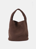 Layla Woven Shoulder Bag - Brown