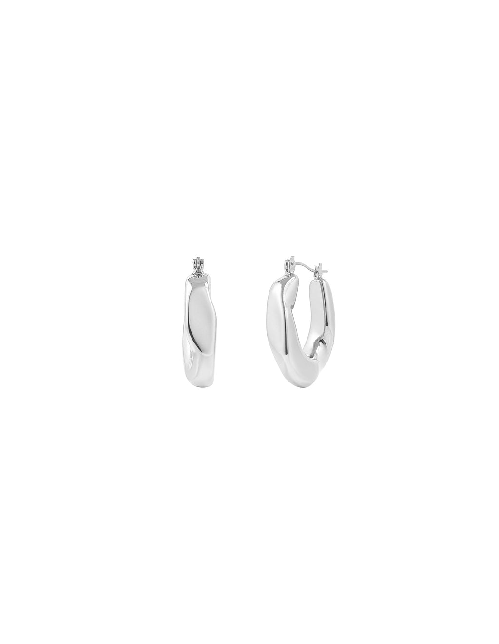 Lea Wavy Earrings in Sterling Silver Plated