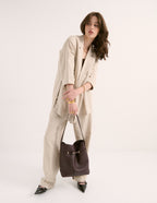 Leonie Belt Bucket Bag - Brown