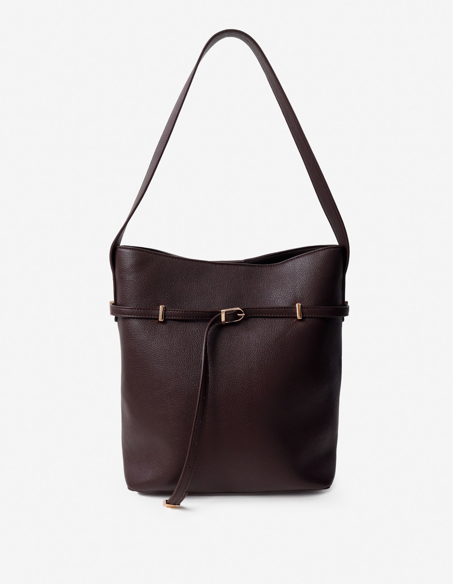 Leonie Belt Bucket Bag - Brown