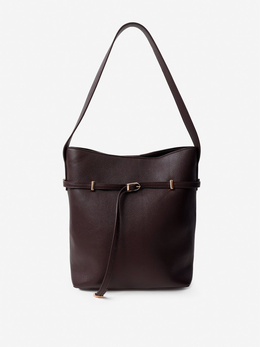 Leonie Belt Bucket Bag - Brown