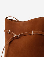 Leonie Belt Bucket Bag - Tan Suede