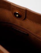 Leonie Belt Bucket Bag - Tan Suede
