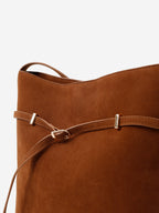Leonie Belt Bucket Bag - Tan Suede