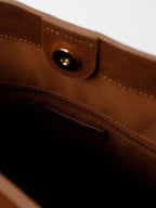 Leonie Belt Bucket Bag - Tan Suede