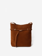 Leonie Belt Bucket Bag - Tan Suede